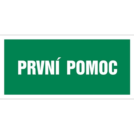 Značka První pomoc, samolepicí fólie, 100 × 210 mm